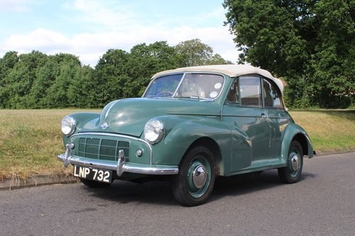 Morris Minor Convertible 1953 - To be auctioned 27-07-18 For Sale by Auction