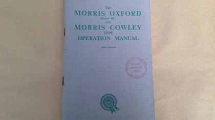 Morris Oxford S3 and Cowley 1500 Handbook