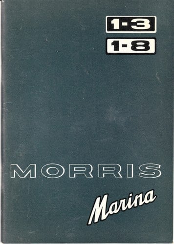 Official Morris Marina 1.3 & 1.8 Handbook 1974 In vendita