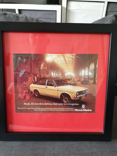 1975 Morris Marina advert Original  In vendita