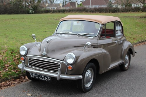 Morris Minor Convertible 1967 - To be auctioned 31-01-20 For Sale by Auction