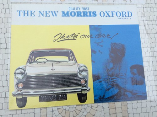Morris Oxford Excellent sales brochure For Sale