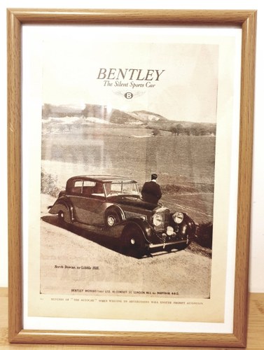 1968 Original 1940 Bentley Mark 5 Framed Advert  For Sale