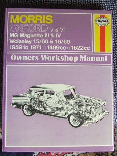 Haynes manual Morris Oxford  Magnet Wolseley SOLD