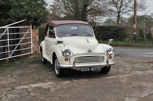 1966 Morris Minor Convertible, Reconditioned Engine, Full Repaint For Sale