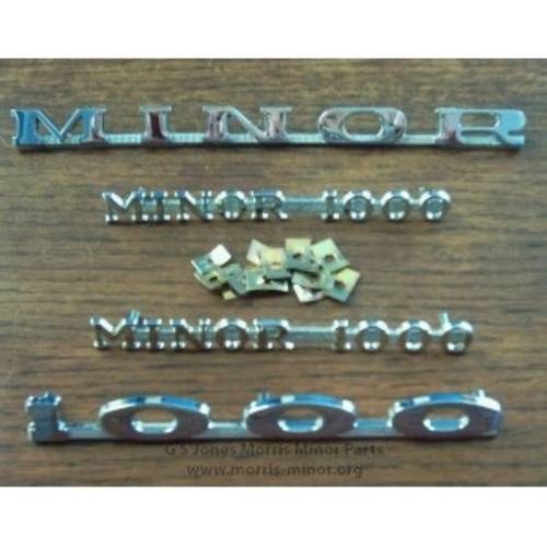 MORRIS MINOR 1000 BADGE SET For Sale