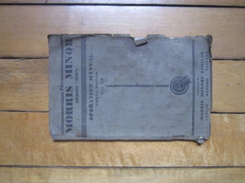 Morris Minor Series MM Operation Manual For Sale