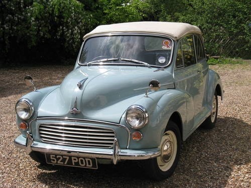 Morris Minor 1963 (genuine convertible), dove grey VENDUTO
