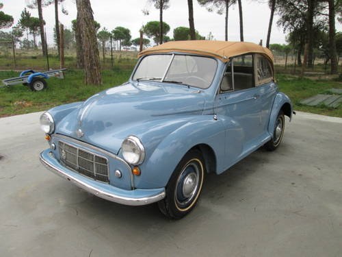 1953 Morris Minor Blue Cabrio For Sale