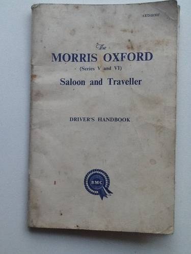 Morris Oxford driver's handbook (76 pages) In vendita
