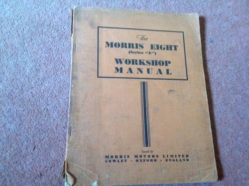 1938 FOR SALE- Morris 8 Series "E" Workshop Manual In vendita