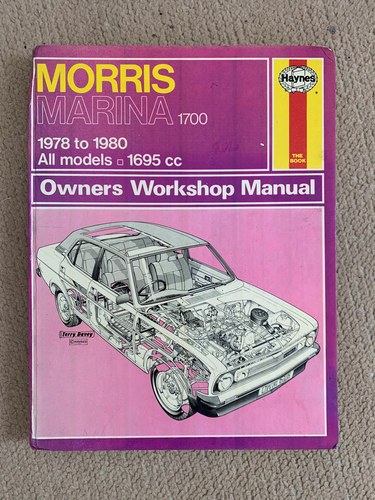 Leyland, Morris Marina Workshop Manual 1971 / 80 Haynes For Sale