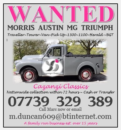 1969 WE BUY ANY MORRIS, AUSTIN, TRIUMPH, MG ~ URGENTLY WANTED!!