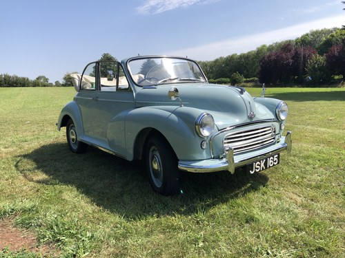 1963 Reluctant sale of much loved Morris Minor Convertible VENDUTO