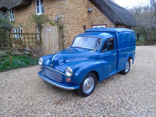 1970 Morris Minor 6CWT Van. Restored to show condition. For Sale