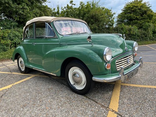 1962 Morris Minor Factory Convertible. Forest Green. Rare. Te koop