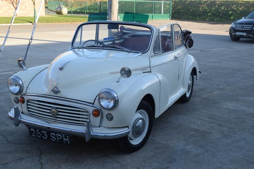 1961 MORRIS MINOR CONVERTIBLE - 2 OWNERS FOR BULK OF LIFE! VENDUTO
