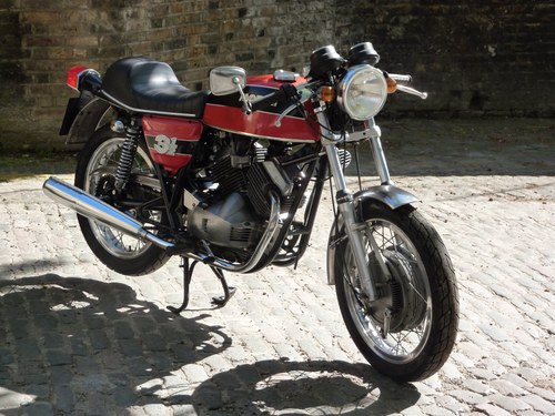 1975 Moto Morini 3 1/2 Sport, Double Drum