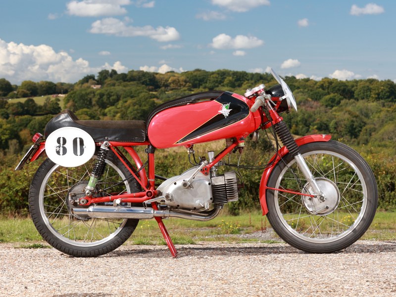 1959 Moto Rumi 125cc Junior SS Racing Motorcy Red in United