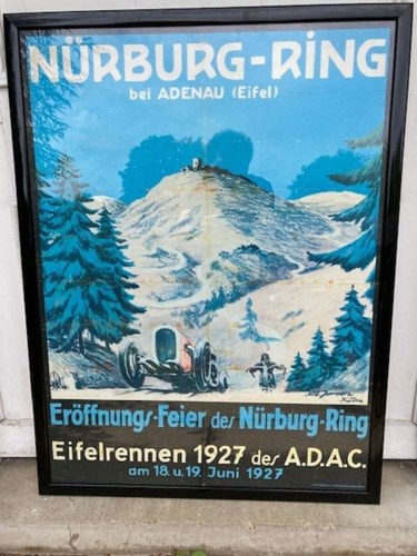 Charismatic Poster Depicting the Nurburgring in 1927 In vendita all'asta