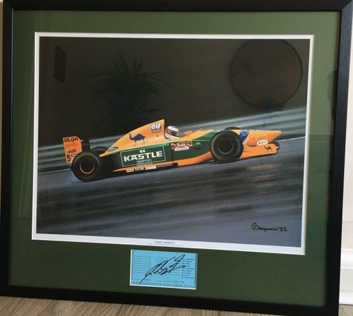 Michael Schumacher in the Benetton B193B. Signed production. In vendita all'asta