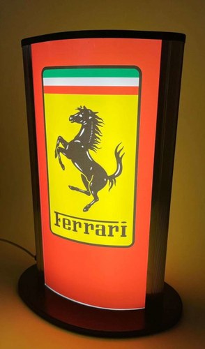 Ferrari-style Illuminated Floor Standing Sign For Sale by Auction