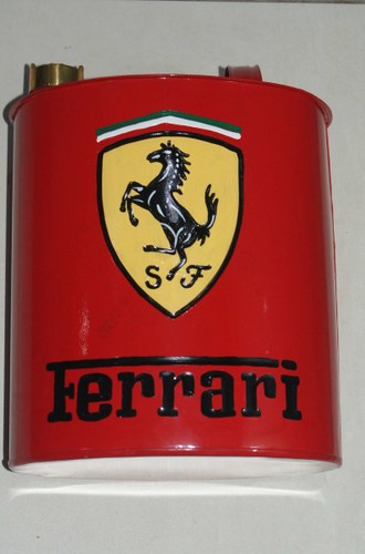 Retro-style Petrol Can in Ferrari colours. For Sale by Auction