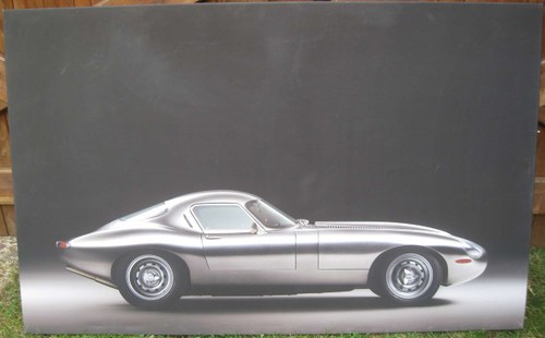 Jaguar E-Type Low Drag on canvas. For Sale by Auction