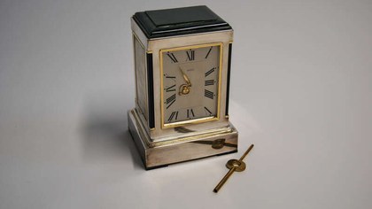 Silver Tiffany & Co Mantel Clock