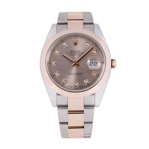 Rolex Datejust 126301 41mm Rose Gold & Steel featuring Diamo En Venta por Subasta
