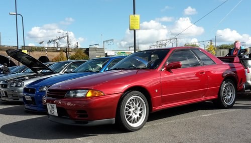 1994 Metallic Red Nissan Skyline R32 GTR VSpec2 For Sale