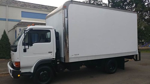2002 UD Trucks UD1400 box truck 14 foot + Liftgate AT $13.9k For Sale