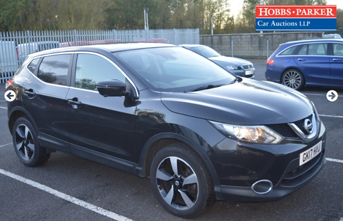 2017 Nissan Qashqai Connecta DIG T - 89,121 Miles - Auction 25th For Sale by Auction