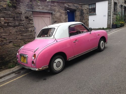 1991 Pink Nissan Figaro in need of restoration For Sale