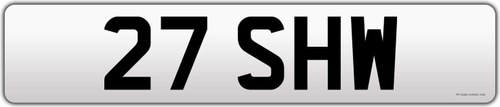 Number plate 27 SHW For Sale