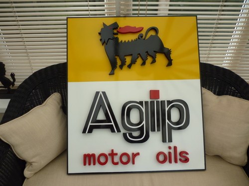 Agip Motor Oils Sign. For Sale