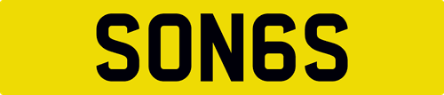 SON 6S number plate In vendita