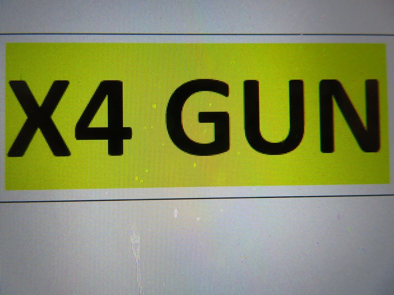NONE X4 GUN PRIVATE PLATE FOR SALE - 1