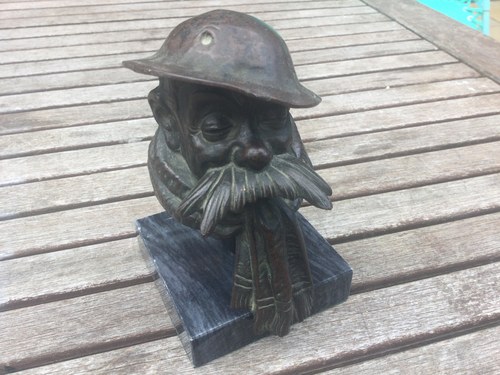 Car mascot Old Bill by Bruce Bairnsfather c1925 original For Sale