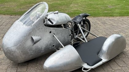 1958 Norton Manx sidecar outfit ex Cyril Smith