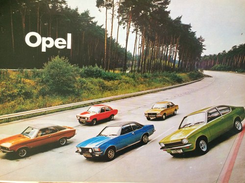 Opel and Vauxhall Opel brochures. For Sale