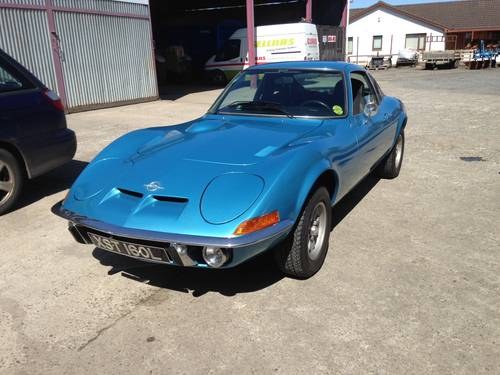 1972 Opel GT 1900 Colour is Monza Blue. For Sale SOLD