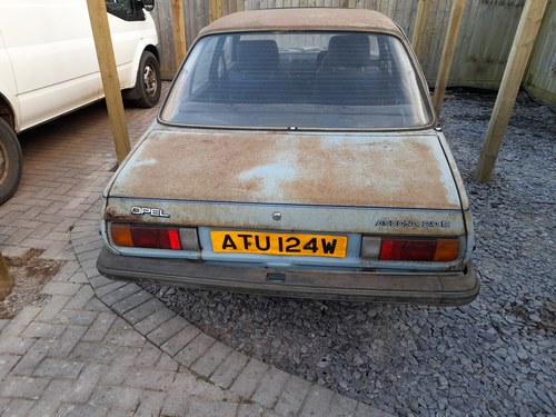 1981 Opel Ascona B 2.0 S (Running Project) For Sale