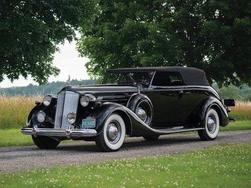 1937 Packard Twelve Convertible Victoria by Rollston For Sale by Auction