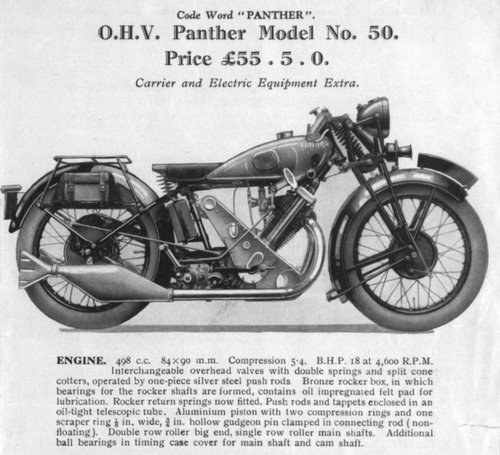PANTHER MODEL 50 1931 NOT FOR THE FAINTHEARTED! VENDUTO