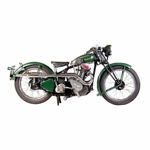 1932 Panther Motorcycle Twin Port Red Wing For Sale