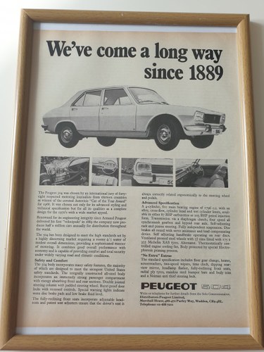 Original 1970 Peugeot 504 Advert SOLD