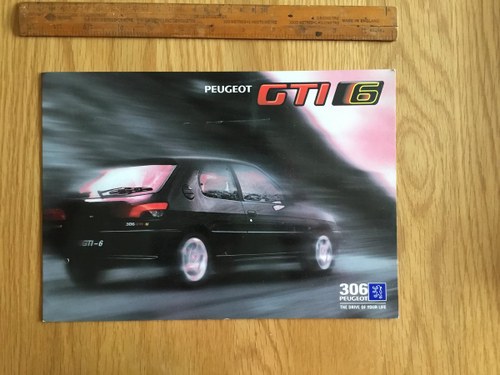 1996 Peugeot 306 GTi 6 brochure SOLD