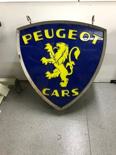 Peugeot Lightbox Sign For Sale