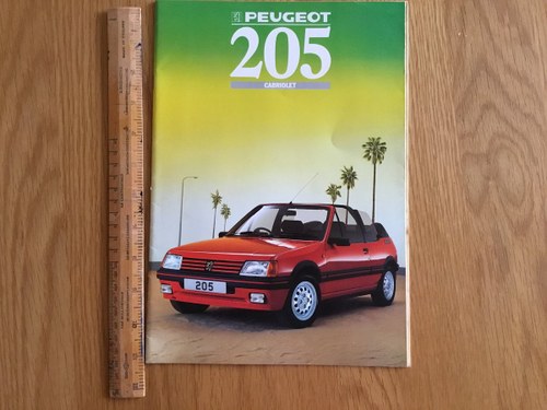 1988 Peugeot 205 CTI cabriolet brochure VENDUTO